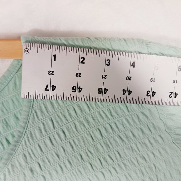 Denim & Company XL, Mint Green Top, 3/4 Sleeve, Light Weight, Casual, Stretchy - Picture 12 of 14